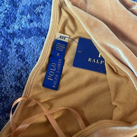 NWT Polo by Ralph Lauren Stretch Velvet One Shoulder Dress M - Picture 7 of 10